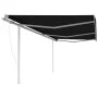 Automatic retractable awning with anthracite gray poles 6x3.5 m by vidaXL, Awnings - Ref: Foro24-3070089, Price: 924,02 €, Di...