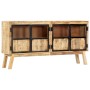 Solid raw mango wood sideboard brown black 160x30x80 cm by vidaXL, Sideboards - Ref: Foro24-247994, Price: 441,86 €, Discount: %