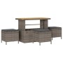 Conjunto de sofá de jardín 10 pcs Gris ratán sintético