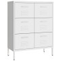 Armario de almacenamiento acero blanco 80x35x101,5 cm