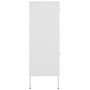 Armario de almacenamiento acero blanco 80x35x101,5 cm