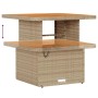 Conjunto de sofá de jardín 12 pcs Beige ratán sintético