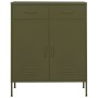 Armario de almacenamiento acero verde oliva 80x35x101,5 cm