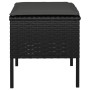 Gartenhocker 4-teilig mit schwarzen synthetischen Rattankissen von vidaXL, Modulare Sofas für den Außenbereich - Ref: Foro24-...
