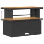 Conjunto de sofá de jardín 14 pcs Negro ratán sintético
