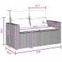 Conjunto de sofá de jardín 8 pcs Negro ratán sintético