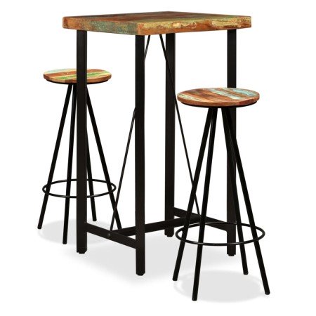 Set muebles de bar 3 piezas madera maciza reciclada en Conjuntos de muebles para cocinas y comedores | Comprar online en Foro24