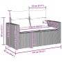 Conjunto de sofá de jardín 9 pcs Gris ratán sintético