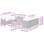 Conjunto de sofá de jardín 11 pcs Gris ratán sintético