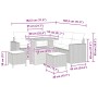 Conjunto de sofá de jardín 8 pcs Gris ratán sintético