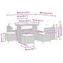 Conjunto de sofá de jardín 9 pcs Beige ratán sintético