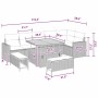 Conjunto de sofá de jardín 9 pcs Negro ratán sintético