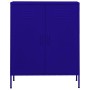 Armario de almacenamiento acero azul marino 80x35x101,5 cm