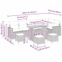 Conjunto de sofá de jardín 10 pcs Gris ratán sintético