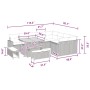 Conjunto de sofá de jardín 12 pcs Negro ratán sintético