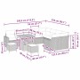 Conjunto de sofá de jardín 12 pcs Beige ratán sintético