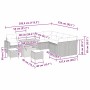 Conjunto de sofá de jardín 12 pcs Beige ratán sintético