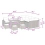 Conjunto de sofá de jardín 13 pcs Negro ratán sintético