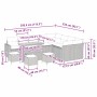 Conjunto de sofá de jardín 13 pcs Beige ratán sintético