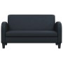 Conjunto de sofás 2 piezas cuero sintético negro