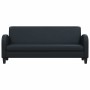 Conjunto de sofás 2 piezas cuero sintético negro