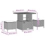 Conjunto de sofá de jardín 9 pcs Beige ratán sintético
