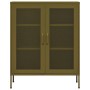 Armario de almacenamiento acero verde oliva 80x35x101,5 cm