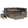 Conjunto de sofá de jardín 8 pcs Gris ratán sintético