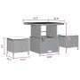 Conjunto de sofá de jardín 8 pcs Negro ratán sintético