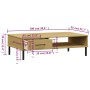 Mesa de centro patas de metal OSLO madera maciza pino marrón de vidaXL, Mesas de centro - Ref: Foro24-351036, Precio: 53,36 €...