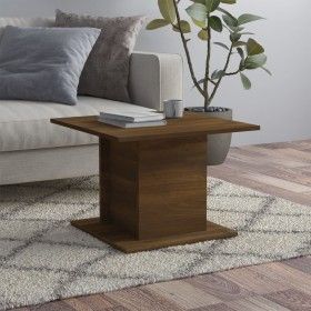 Oak brown engineered wood coffee table 55.5x55.5x40 cm by vidaXL, Coffee table - Ref: Foro24-813097, Price: 29,87 €, Discount: %