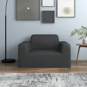 Elastischer Bezug für Sessel aus anthrazitfarbenem Polyester-Jersey von vidaXL, Abdeckungen - Ref: Foro24-332936, Preis: 27,9...