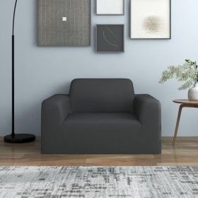 Funda elástica para sillón poliéster jersey antracita