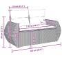 Conjunto de sofá de jardín 9 pcs Gris ratán sintético