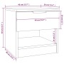 Nachttische 2 Stück geräuchertes Eichensperrholz von vidaXL, Nachttische - Ref: Foro24-817046, Preis: 53,25 €, Rabatt: %