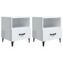Nachttische 2 Stück glänzend weißes Sperrholz von vidaXL, Nachttische - Ref: Foro24-812037, Preis: 67,18 €, Rabatt: %