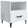 Nachttische 2 Stück glänzend weißes Sperrholz von vidaXL, Nachttische - Ref: Foro24-812037, Preis: 67,18 €, Rabatt: %