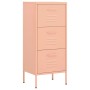 Armario de almacenamiento acero rosa 42,5x35x101,5 cm