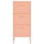Armario de almacenamiento acero rosa 42,5x35x101,5 cm