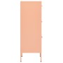 Armario de almacenamiento acero rosa 42,5x35x101,5 cm