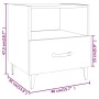 Nachttische 2 Stück glänzend weißes Sperrholz von vidaXL, Nachttische - Ref: Foro24-812037, Preis: 67,18 €, Rabatt: %