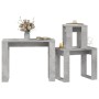 Mesas apilables 3 piezas madera contrachapada gris hormigón de vidaXL, Mesas auxiliares - Ref: Foro24-808607, Precio: 47,15 €...