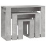 Stapelbare Tische 3 Stück Sperrholz Betongrau von vidaXL, Seitentische - Ref: Foro24-808607, Preis: 44,04 €, Rabatt: %