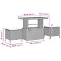 Conjunto de sofá de jardín 11 pcs Gris ratán sintético