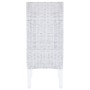 Sillas de comedor 4 uds ratán Kubu y madera mango blanco