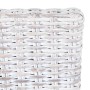 Sillas de comedor 4 uds ratán Kubu y madera mango blanco