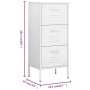 Armario de almacenamiento acero blanco 42,5x35x101,5 cm
