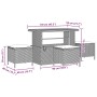 Conjunto de sofá de jardín 9 pcs Gris ratán sintético