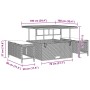Conjunto de sofá de jardín 9 pcs Negro ratán sintético