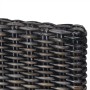 Sillas de comedor 4 unidades ratán Kubu y madera mango negro